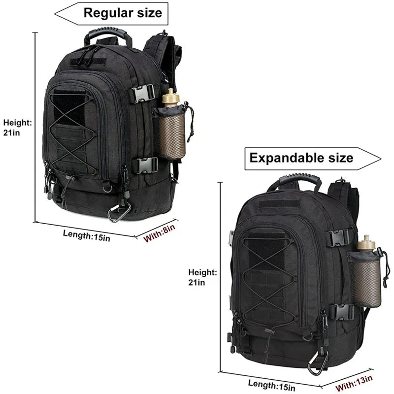 60L Military Tactical Backpack Army Travel Hiking Rucksacks Camping Hunting
