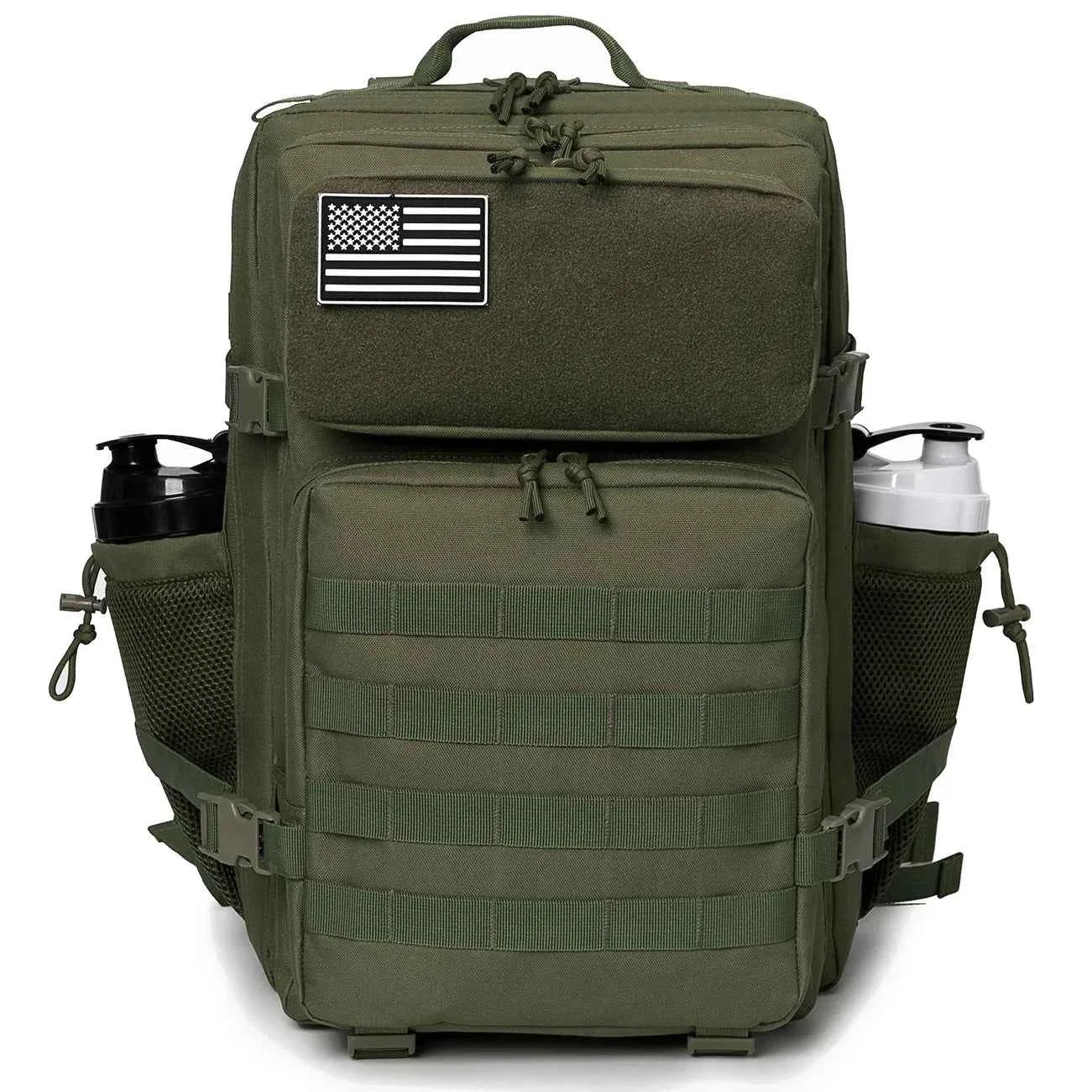 45L tactical backpack for outdoor sports hiking climbing travel with bottle holder