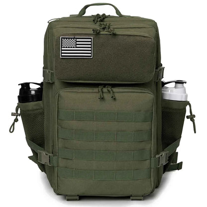 45L tactical backpack for outdoor sports hiking climbing travel with bottle holder