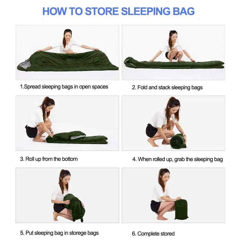 Camping Sleeping Bag Lightweight Backpacking Outdoor Mummy Cotton Winter Sleeping Bag