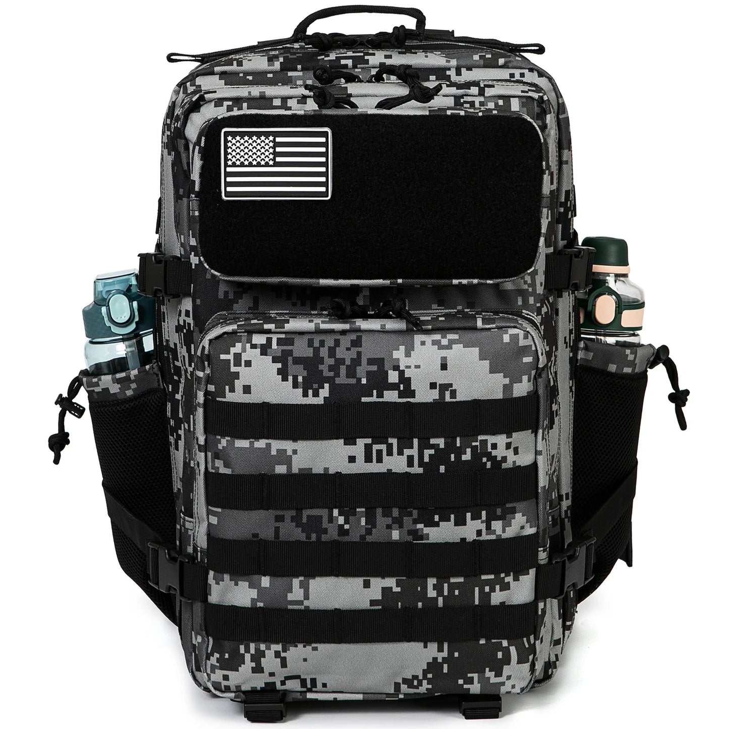 45L tactical backpack for outdoor sports hiking climbing travel with bottle holder