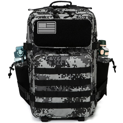 45L tactical backpack for outdoor sports hiking climbing travel with bottle holder