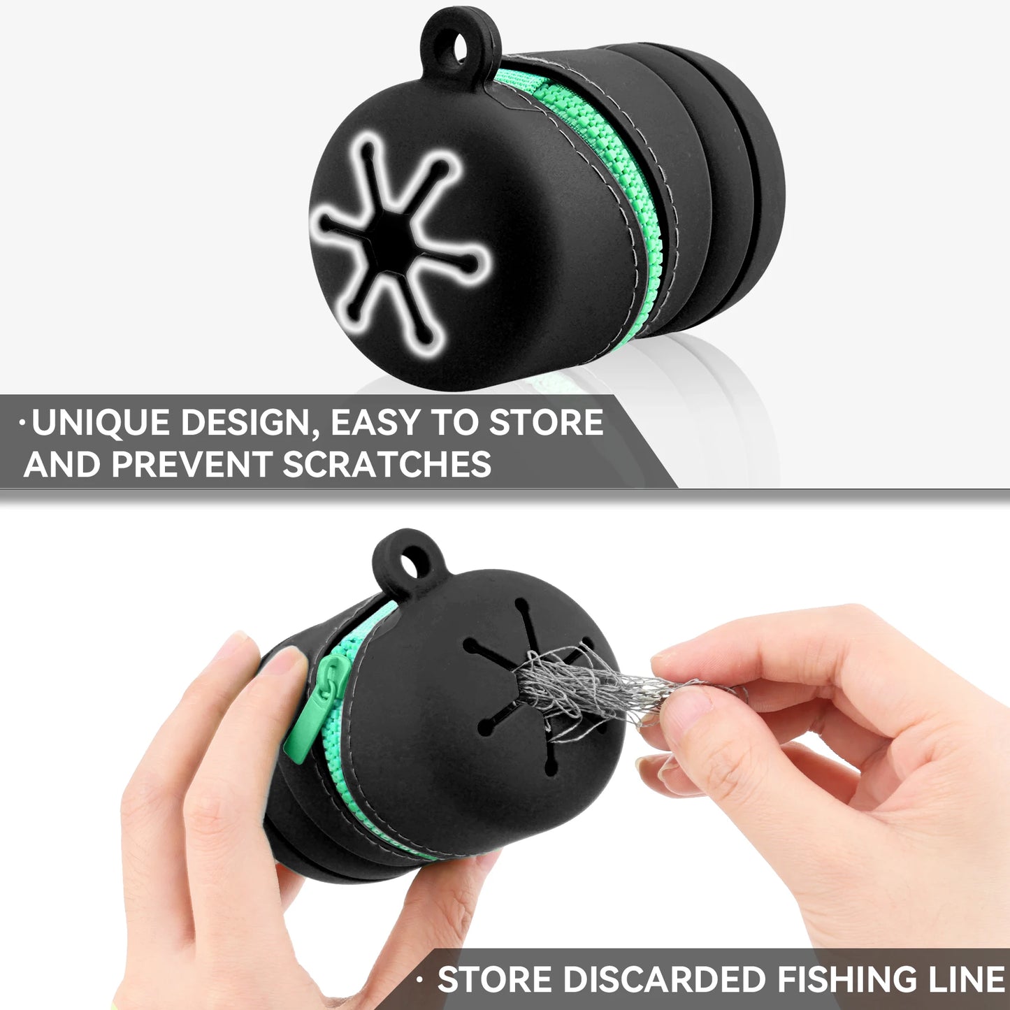Fly Fishing Box Foldable Silicone Boxes With Zipper Portable Multifunctional Trash Can With Carabiner Clips Fishing Accessories
