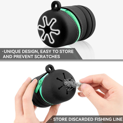 Fly Fishing Box Foldable Silicone Boxes With Zipper Portable Multifunctional Trash Can With Carabiner Clips Fishing Accessories