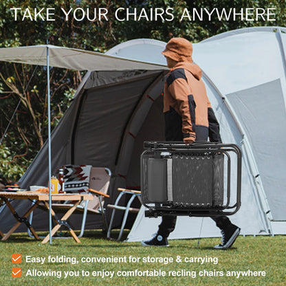 JHK Zero Gravity Portable Recliner  Chair with Cup Holder Trays Adjustable