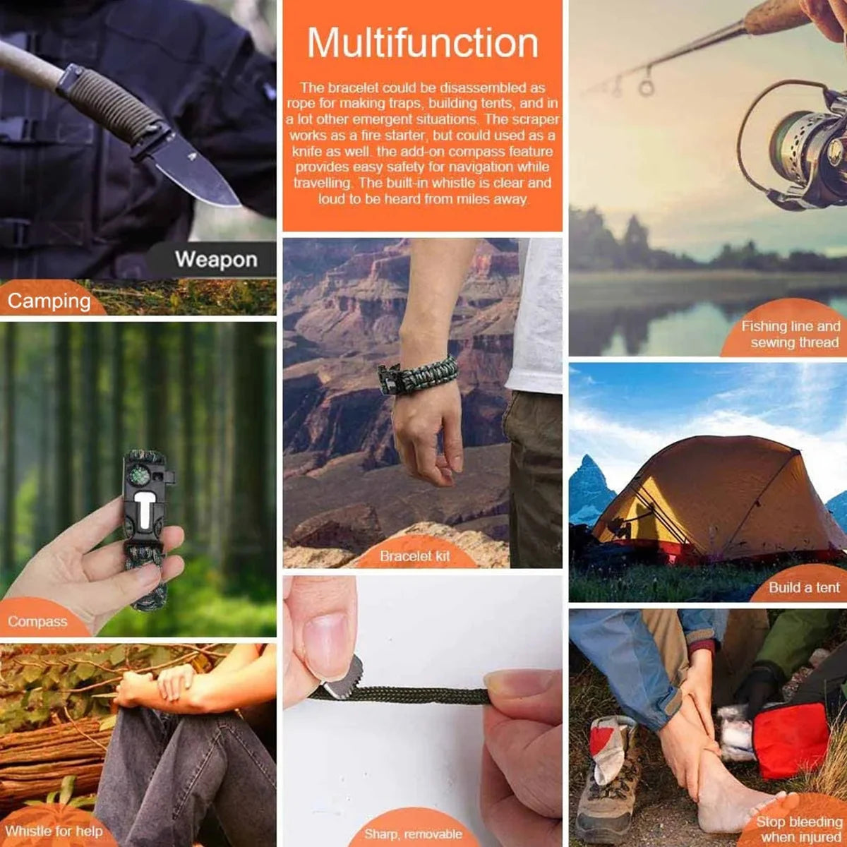 Outdoor Supplies Camping Emergency Equipment Camping Survival Tool Set Multifunction
