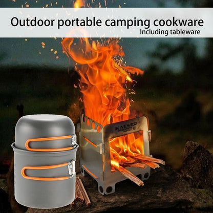 Outdoor Tableware Camp Cooking Set Portable Cook Gear Aluminum Alloy Cookware Sets