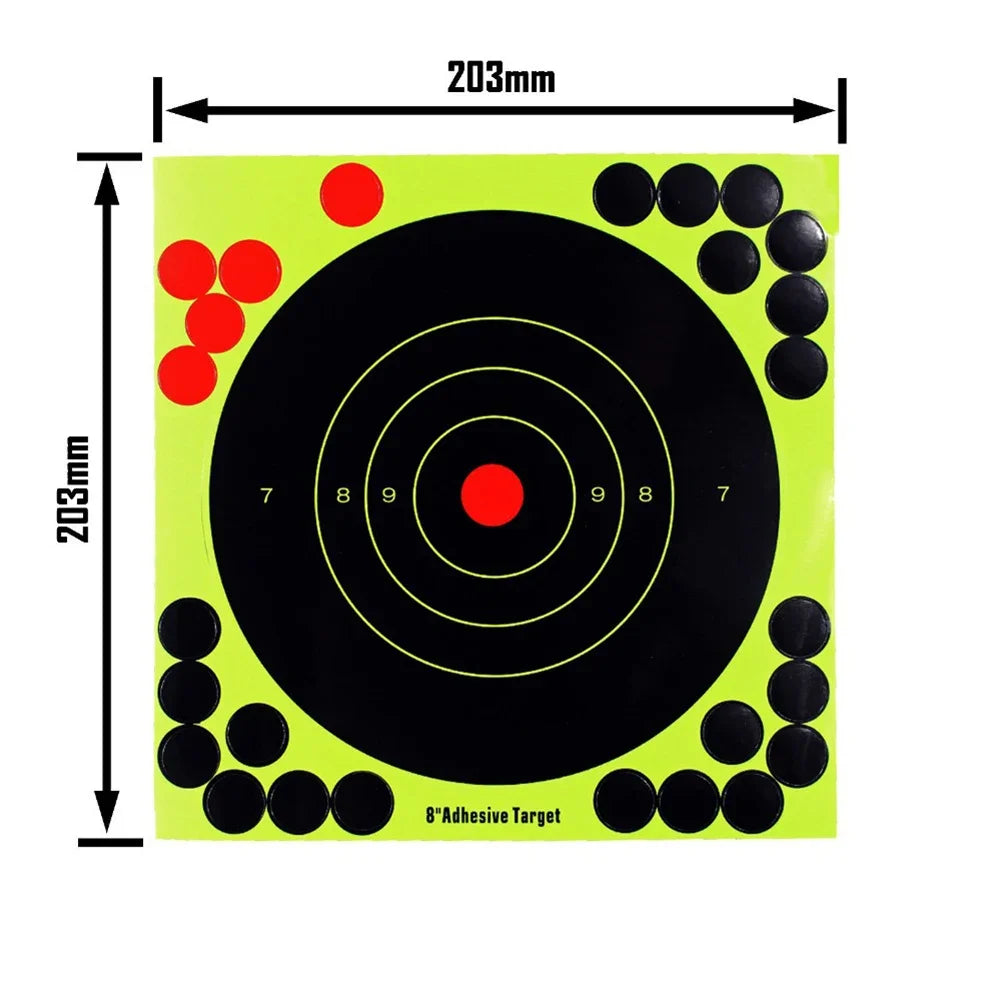 100-10PCS 8-inch Splatter Target High Visibility Adhesive Shooting Target Stickers Reactive