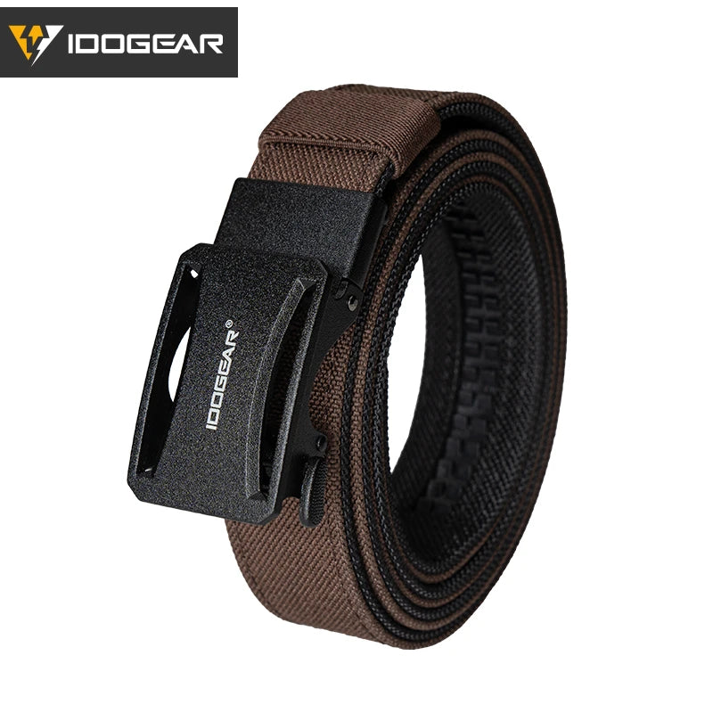 IDOGEAR Tactical Ratchet Belt 1.25” EDC Gun Belt Heavy-Duty Nylon CCW Belts