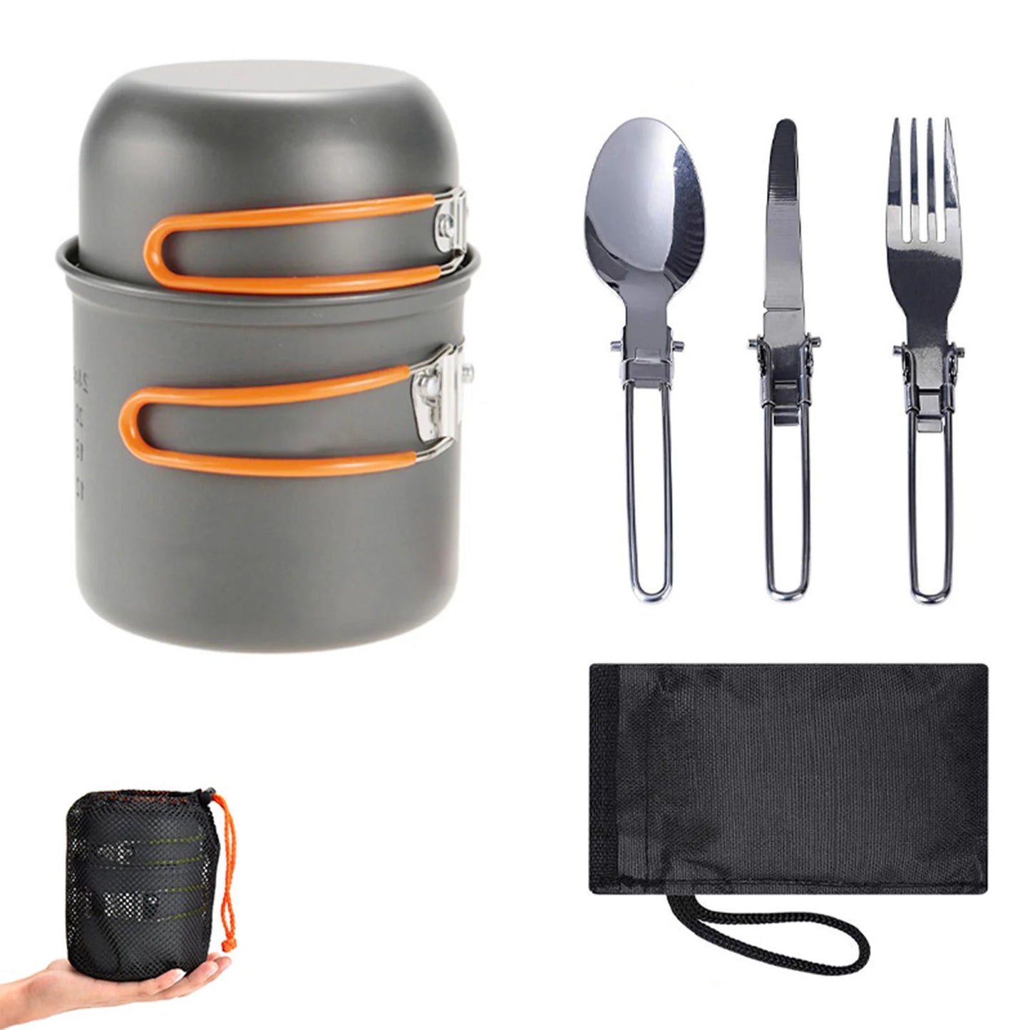 Outdoor Tableware Camp Cooking Set Portable Cook Gear Aluminum Alloy Cookware Sets