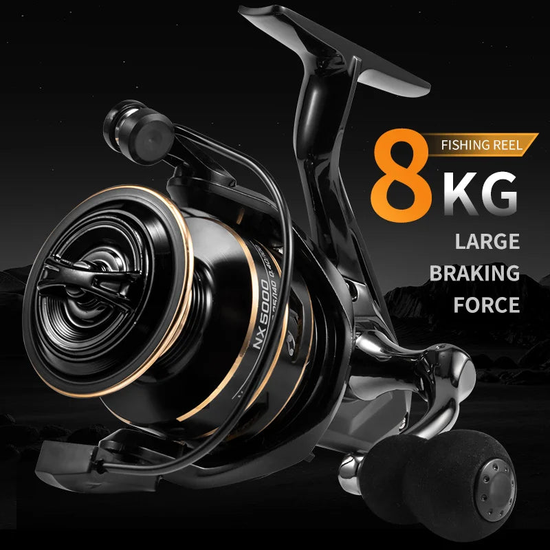 NX Fishing Reel Spinning Reel Metal Reel Cup 10KG Max Drag Power Spinning Wheel High Speed