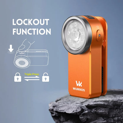 Wurkkos HD03 680LM Mini Clip Light USB Rechargeable Pocket Flashlight  with Magnet