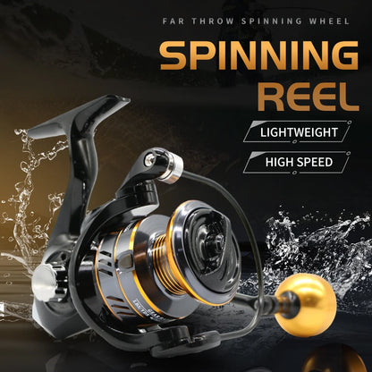 HM NEW Spinning Reel Metal Reel Cup 10KG Max Drag Power Spinning Wheel High Speed