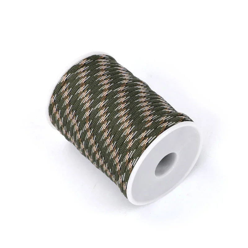 5M/15M/30M 7-Core 550 Paracord 4mm Parachute Cord Outdoor Camping