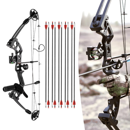 Compound Bow Arrow Set Right Hand Archery Compound Bows Draw Weight 30-55lbs,Adjustable  310fps