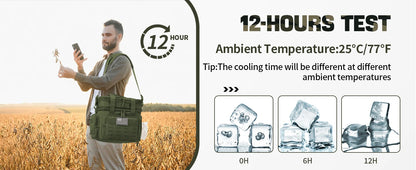 Tactical Lunch Box Expandable Heavy Duty Tactical Leak Proof Insulated Cooler Bag For Outdoor Activities Camping MOLLE Webbing
