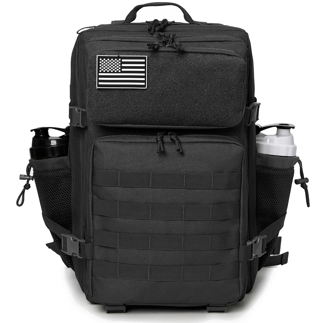 45L tactical backpack for outdoor sports hiking climbing travel with bottle holder