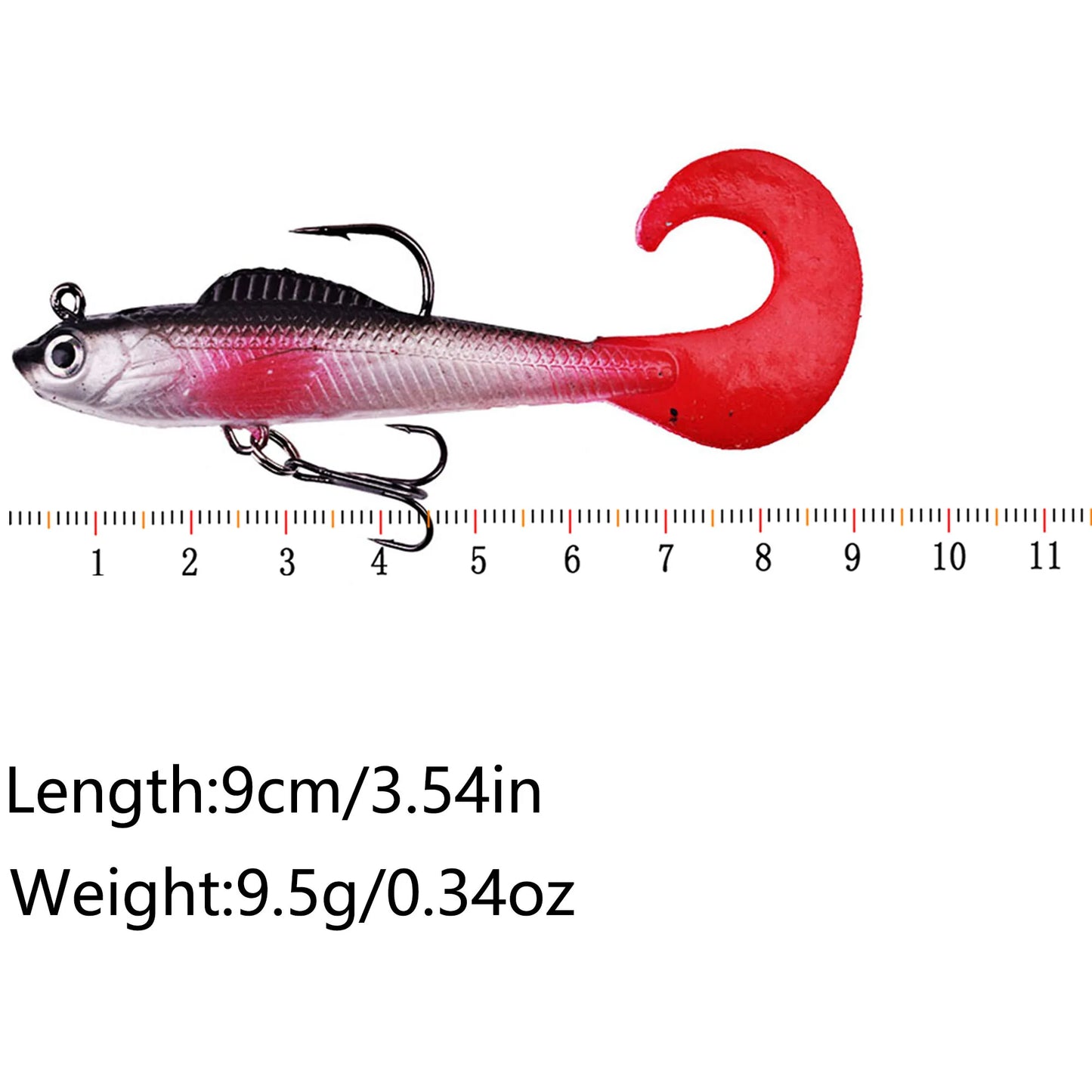 6PCS Wobblers Artificial Baits Fishing Tackle Soft Silicone Bait  Swimbait2027