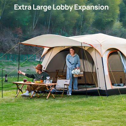 3-6 Person Camp Tent, Sunscreen, Anti-mosquito, Portable Tent,