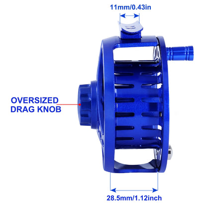 Fly Fishing Reel Aluminum Alloy 3/4 5/6 7/8 WT 2+1BB Interchangeable For Saltwater And Freshwater Fly Wheel Fishing
