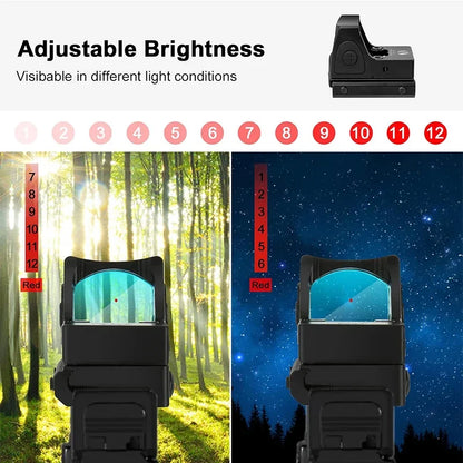 Mini MR Red Dot Sight Collimator Rifle Reflex Sight Scope fit 20mm Rail