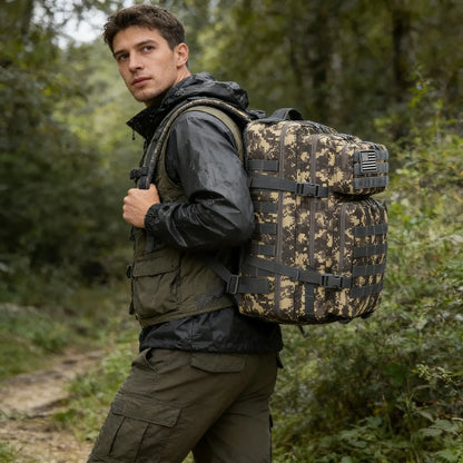 45L Tactical Fishing Backpack Large 3 Day Outdoor Rucksack Hiking