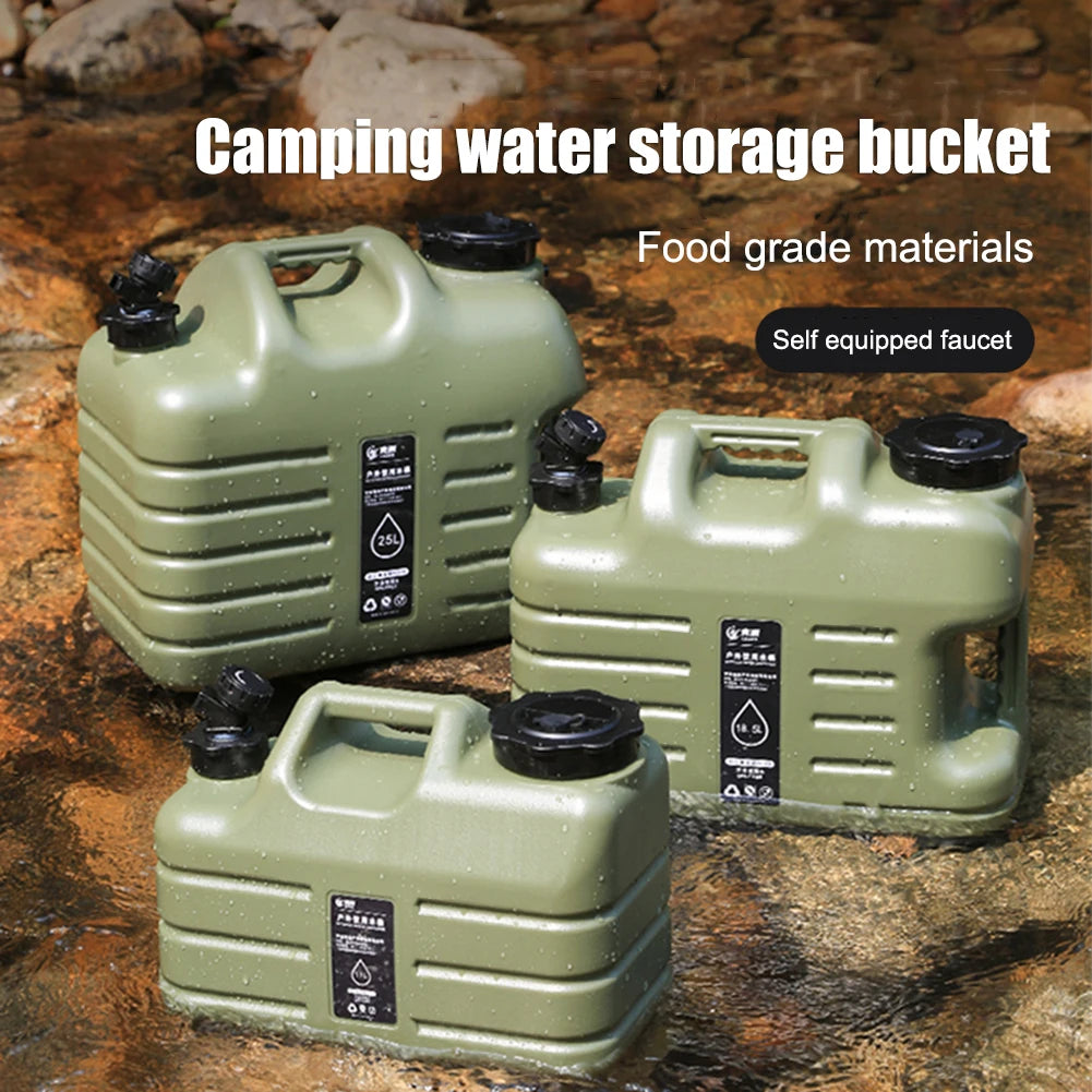 10/11/12L Drinking Water Container with Spigot Leakproof Camping Water Tank Large Capacity