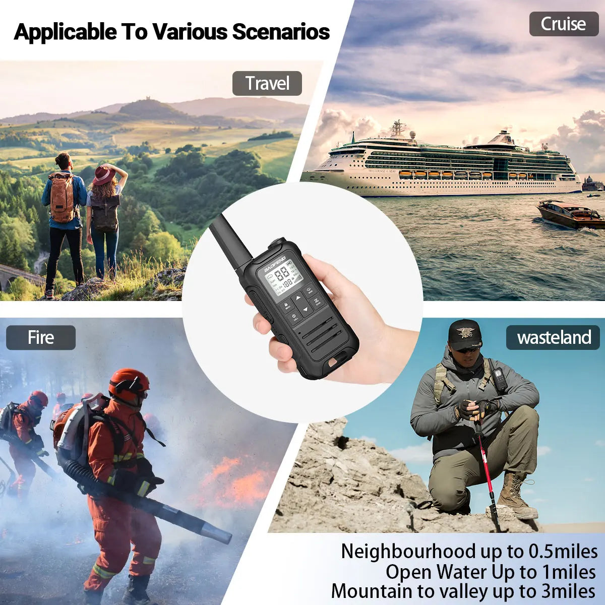 2PCS Baofeng F22 PMR 446MHz Mini Walkie Talkie Waterproof Type-C Licence-free NOAA Flashlight