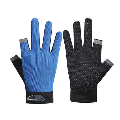 Winter Fishing Gloves 2 Cut Fingers Sport Cycling Mitten Men Women Breathable Anti-slip Antiskid Fishing Wear Outdoor Fishing