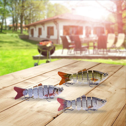 10cm/16.5g Robotic Fishing Lure with Treble Hooks 3D Artificial Hard Bait Lifelike Slow Sinking Fish Bait for Bass Pike Fishing