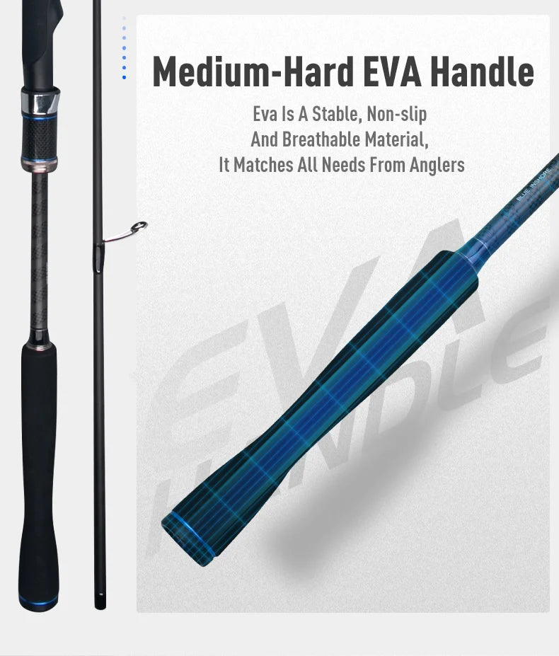 BLUE INSHORE Fishing Rods Inshore Breakwater Bass Rod S782L S862ML S902ML Saltwater Light Fast 2 Section Spinning Rods