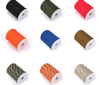 5M/15M/30M 7-Core 550 Paracord 4mm Parachute Cord Outdoor Camping