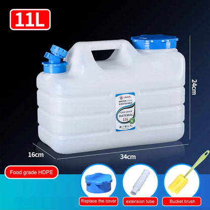 10/11/12L Drinking Water Container with Spigot Leakproof Camping Water Tank Large Capacity