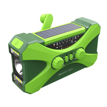 Portable 10000mAh charger High Capacity Emergency Radio Solar Hand Crank LED Flashlight/Reading Light/SOS Alarm Survival Tool