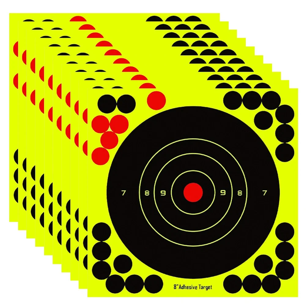 100-10PCS 8-inch Splatter Target High Visibility Adhesive Shooting Target Stickers Reactive
