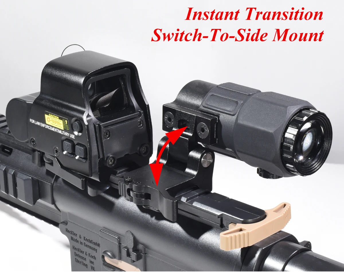 558 G33 Combo Hunting Holographic Sight Red Green Dot Reflex Tactical G43 G45 3X 5X Magnifier Sight Folding Side Flip Riflescope
