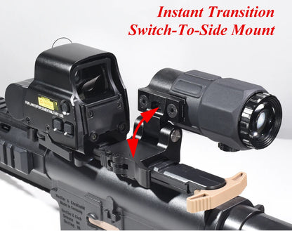 558 G33 Combo Hunting Holographic Sight Red Green Dot Reflex Tactical G43 G45 3X 5X Magnifier Sight Folding Side Flip Riflescope