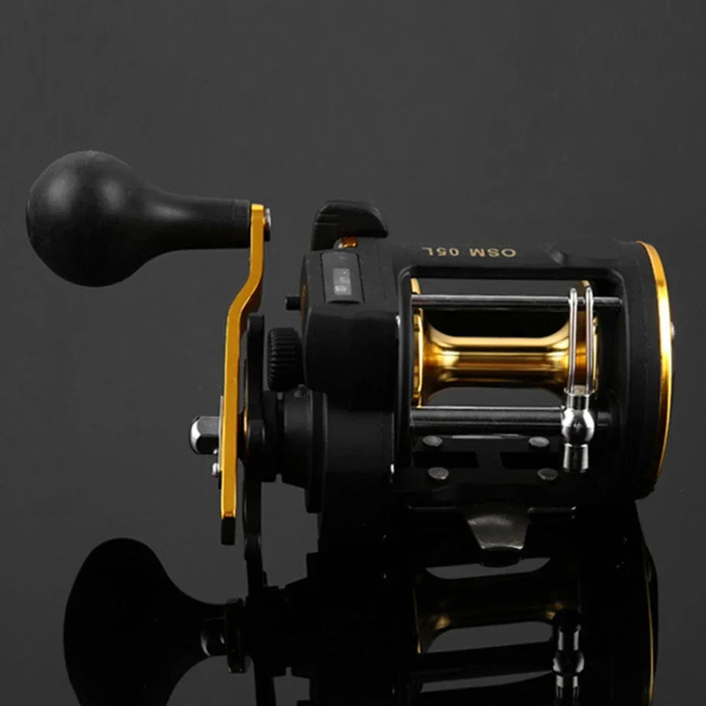 Right Hand Drum Wheel Boat Sea Linecounter Reel