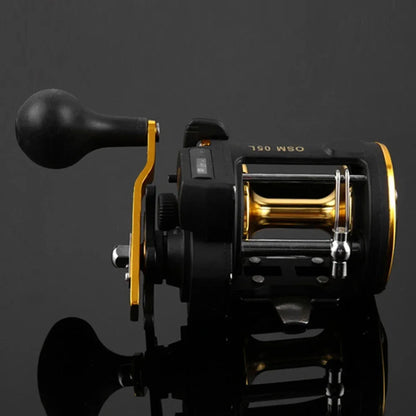 Right Hand Drum Wheel Boat Sea Linecounter Reel