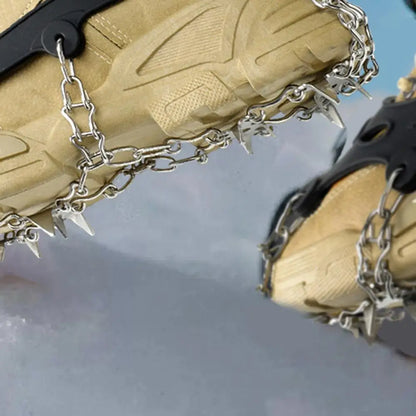 19 Teeth Steel Ice Gripper Spike for Shoes Anti Slip Climbing Hiking Snow Spikes Crampons Cleats Grips Boots Cover crampons