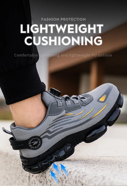 Breathable lace-free soft sole comfortable anti-smash anti-puncture labour insurance shoes