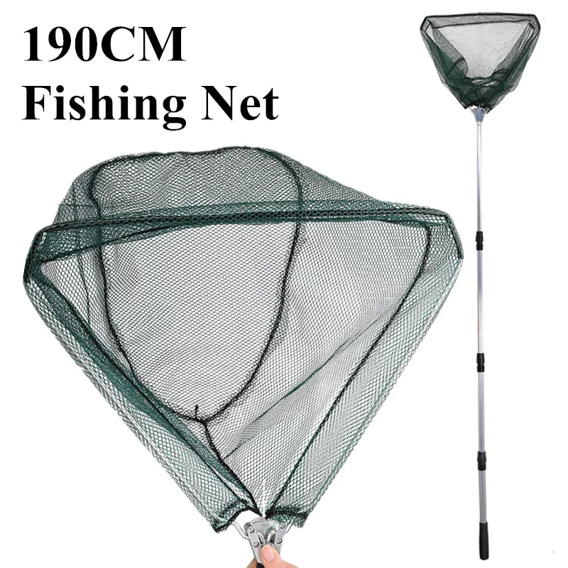 190cm 130cm 55cm Telescopic Landing Net Folding Fishing Pole Extending