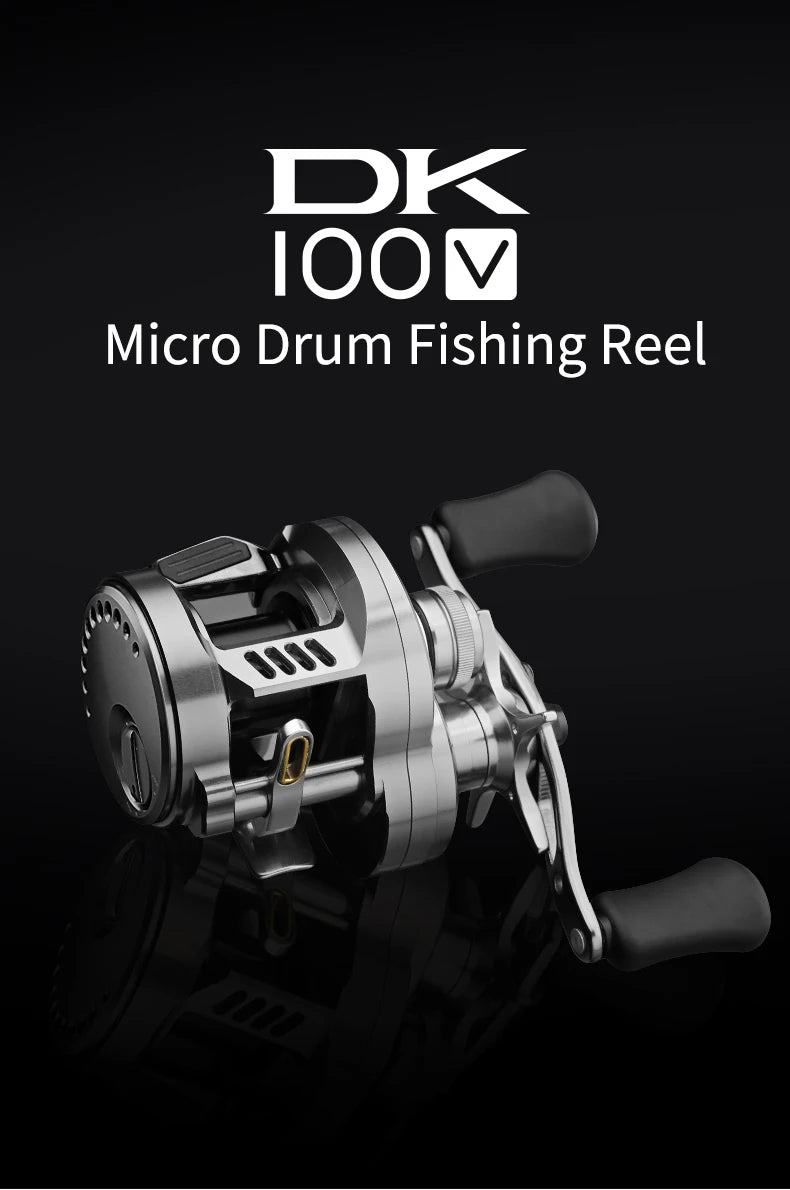 Kawa Fishing Reel Cast Drum Wheel DK100/150/200 Drag 7/15kg Casting Reel12+1BB Weigt 188/203g Metal Body Handle With Rubber Knob