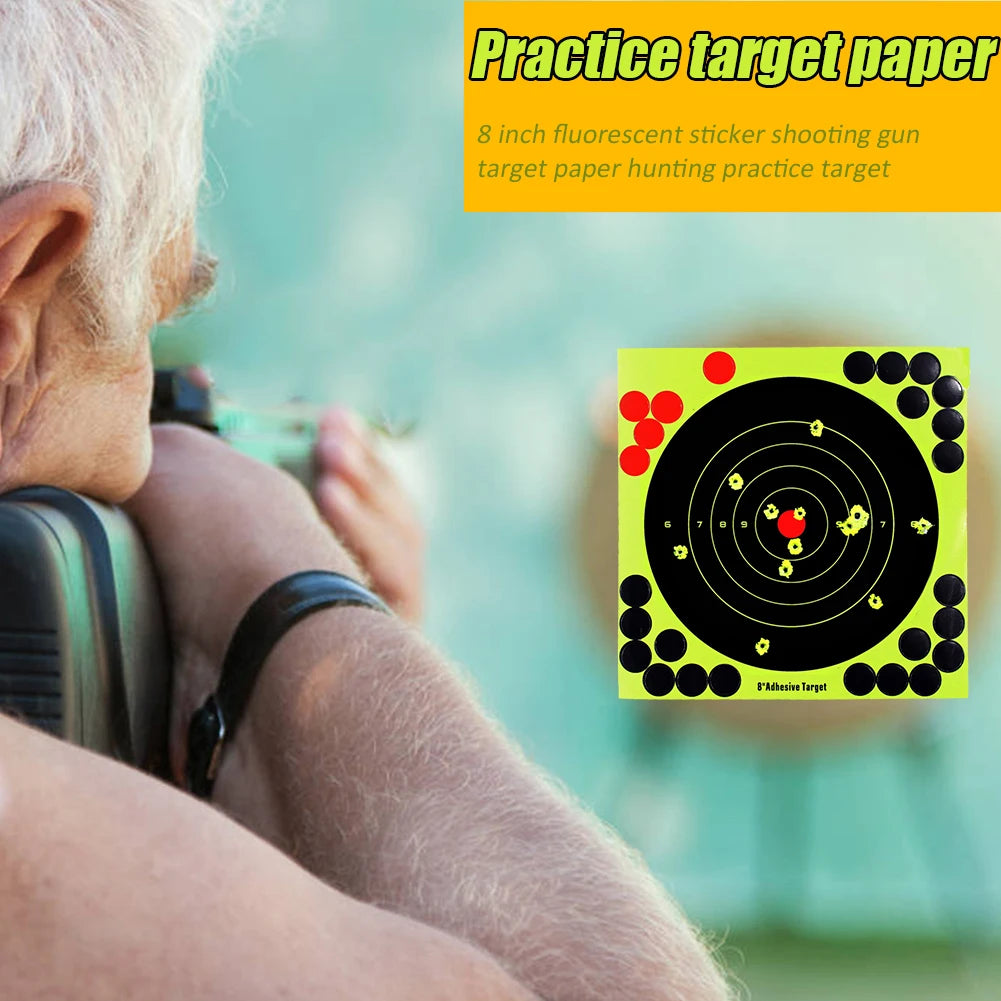 100-10PCS 8-inch Splatter Target High Visibility Adhesive Shooting Target Stickers Reactive