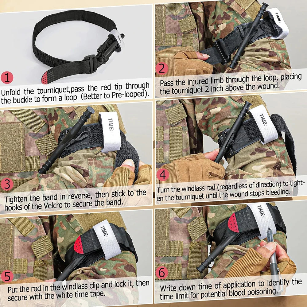 5/10/25/30 Pcs Emergency Tourniquet Outdoor Portable First Aid Quick Slow Release Tourniquets CAT Medical Tactical Equipment