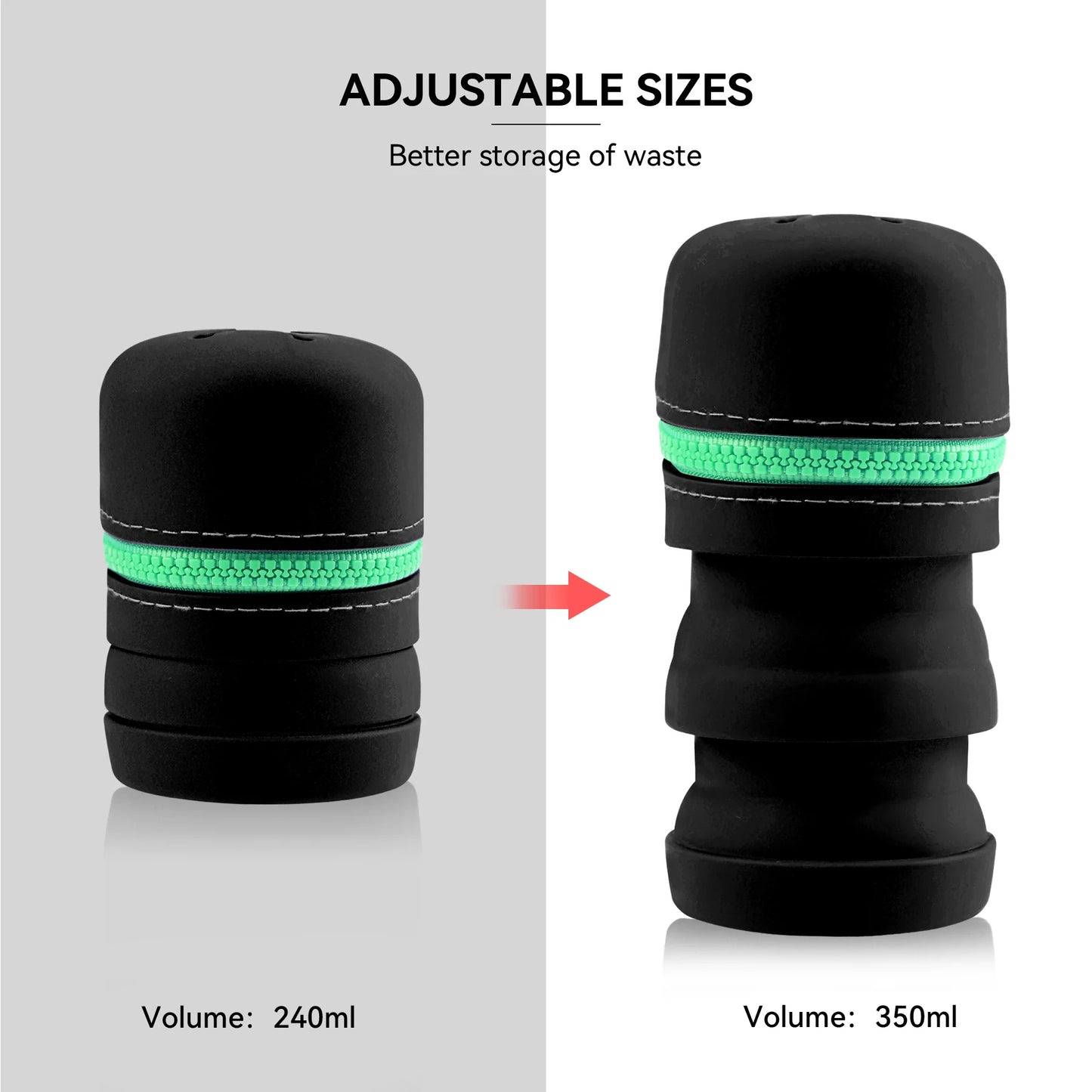 Fly Fishing Box Foldable Silicone Boxes With Zipper Portable Multifunctional Trash Can With Carabiner Clips Fishing Accessories