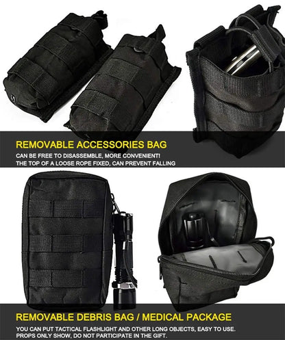YAKEDA Tactical Vest for Airsoft Paintball Hunting, Adjustable Lightweight with Molle Pouches, Outdoor Protective Gear