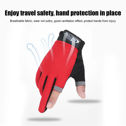 Winter Fishing Gloves 2 Cut Fingers Sport Cycling Mitten Men Women Breathable Anti-slip Antiskid Fishing Wear Outdoor Fishing