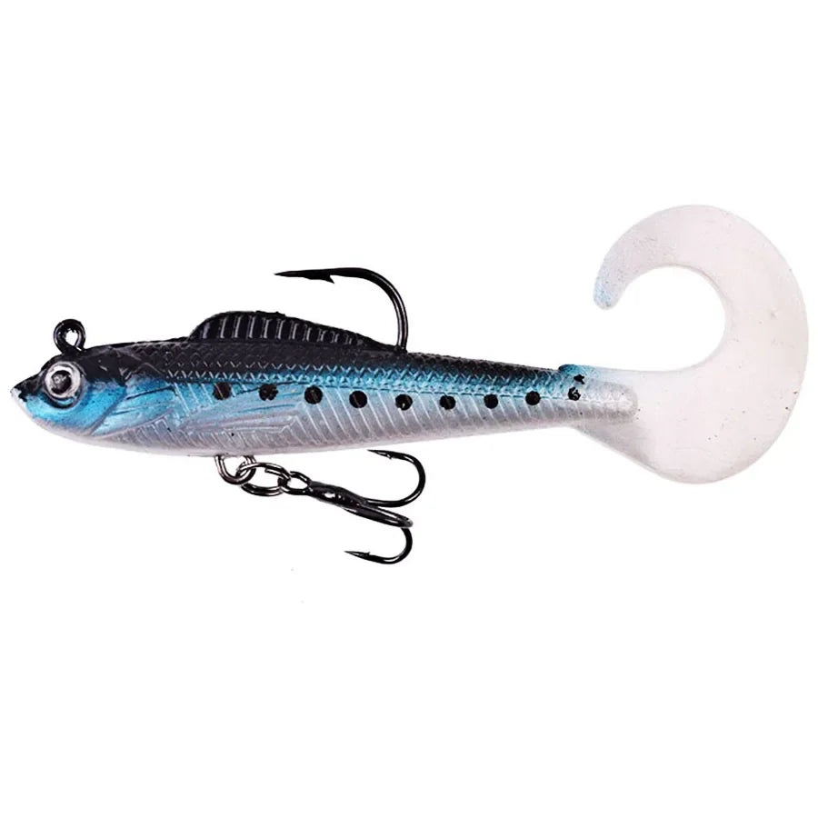 6PCS Wobblers Artificial Baits Fishing Tackle Soft Silicone Bait  Swimbait2027