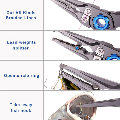 Fishing Pliers Wire Cutter Aluminum Alloy Outdoor fishing.